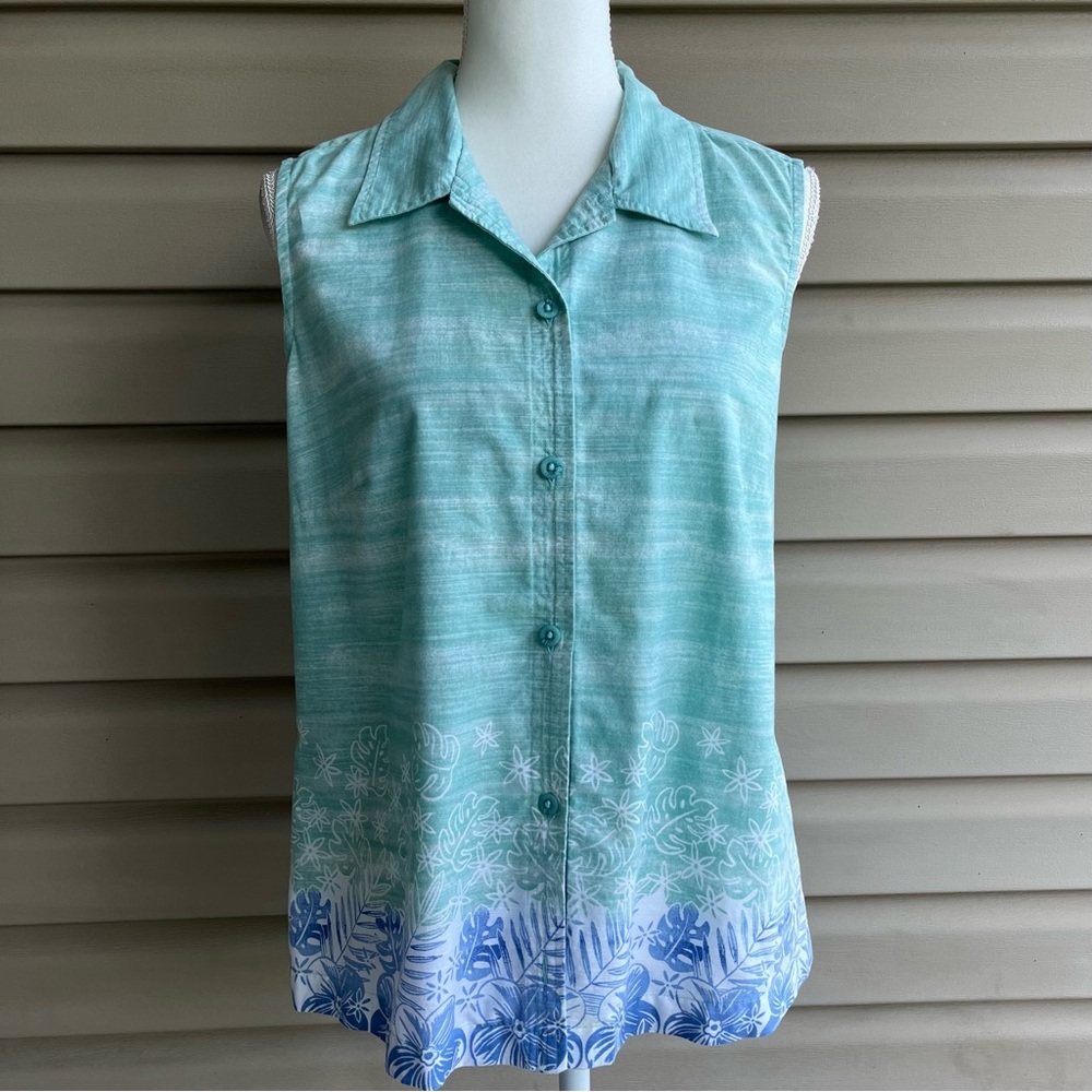 •Columbia• Floral Tropical Button Down Top - Size XL